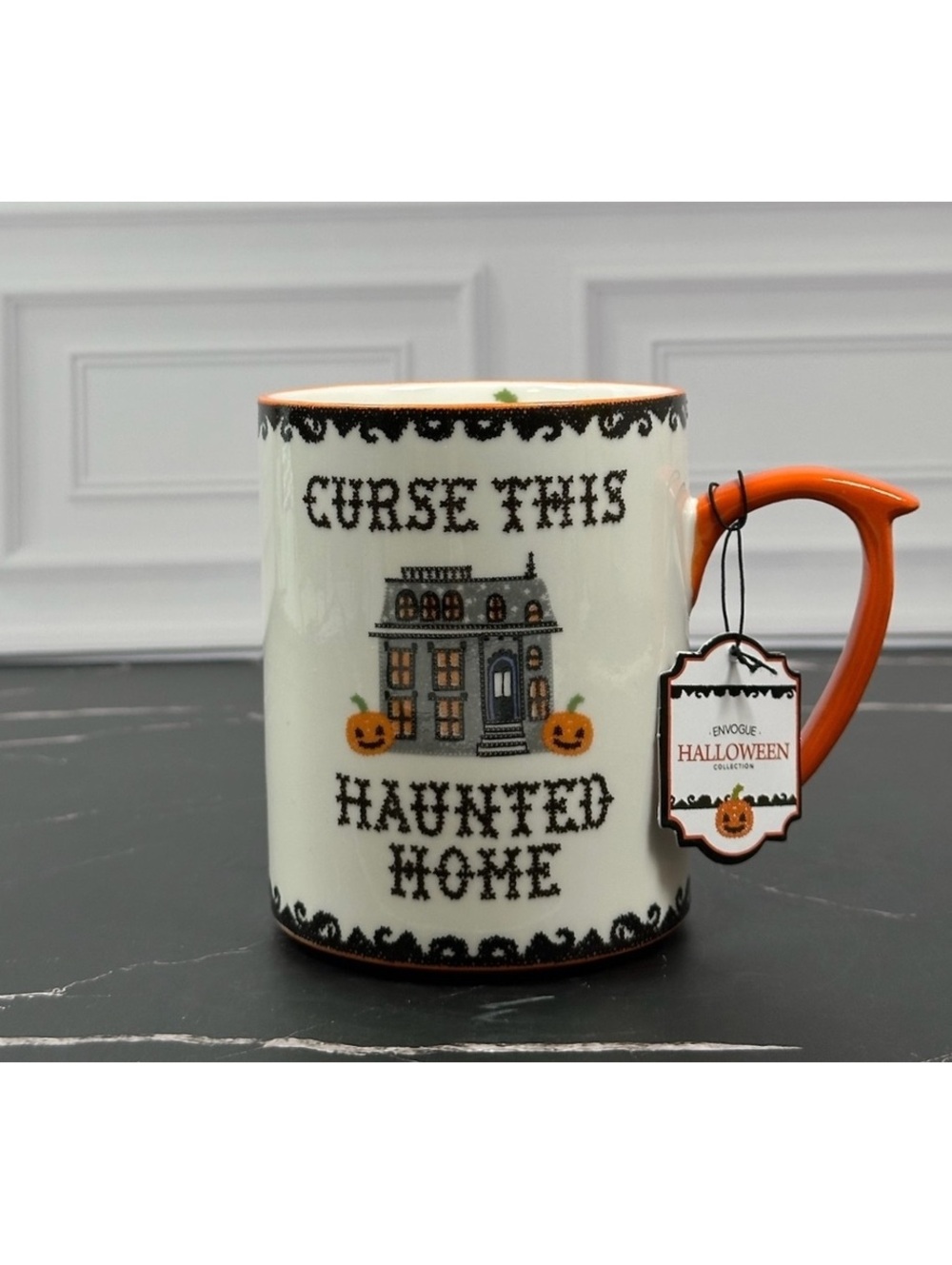 EnVogue Mug - Curse This Haunted Home, Orange and B